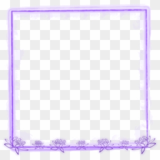 Soft Lotus Flower Watercolor Border Frame Floral Purple - Paper Product Clipart