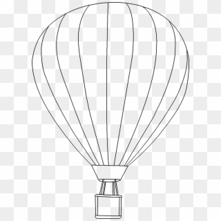 Crash Clipart Hot Air Balloon - Hot Air Balloon Line Drawing - Png Download
