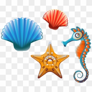 Clam Seashell Cartoon Clip Art - Cartoon Shells - Png Download