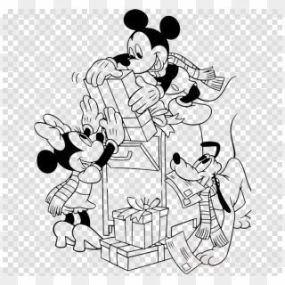 Mickey Mouse And Friends Drawing Christmas Clipart - Png Download