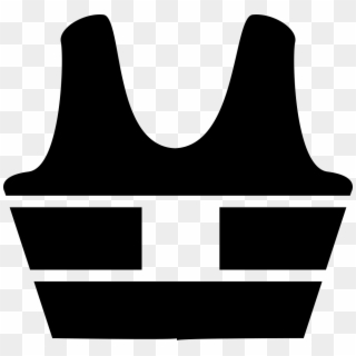Clipart Black And White Download Bullet Proof Vest - Bullet Proof Vest Silhouette - Png Download