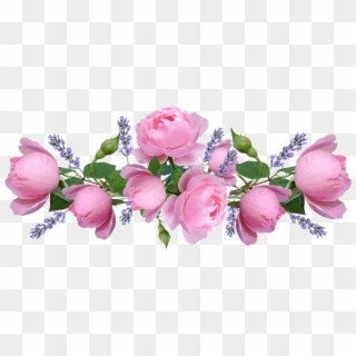 Roses, Pink, Flowers, Lavender, Arrangement - Garden Roses Clipart