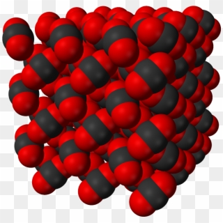 619px Carbon Dioxide Crystal 3d Vdw - Molecules In Dry Ice Clipart