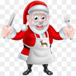 Santa Claus Chef Cooking Christmas - Santa Claus Chef Png Clipart