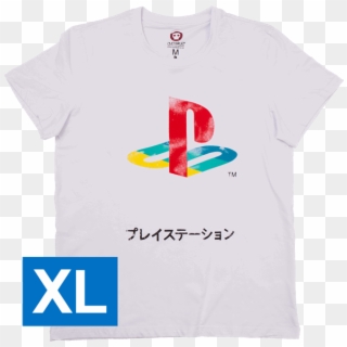 Playstation One Japanese Logo Mens T-shirt - Playstation Japanese Shirt Clipart
