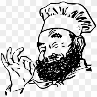 Chef, Smile, Beard, Hat, Parfait - Chef In Beard Clipart