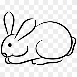 Small Clipart White Rabbit - Rabbit Black And White Png Transparent Png