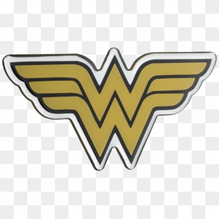 Wonder Woman Classic Yellow Logo Lensed Emblem - Dc Comics Wonder Woman Logo Clipart