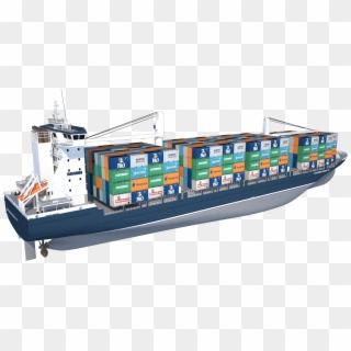 Cargo Ship Png - 3d Container Ship Png Clipart