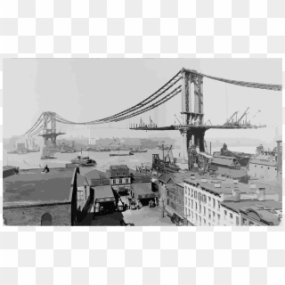 This Free Icons Png Design Of Manhattan Bridge Construction Clipart