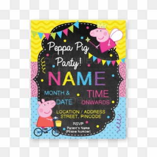 Peppa Pig Birthday E-invite - Greeting Card Clipart