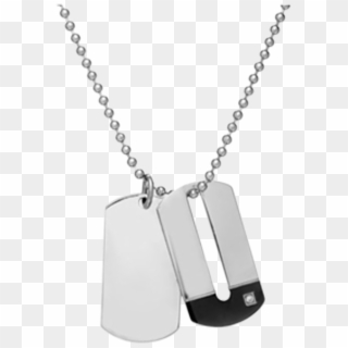 Dog Tags Clipart Black And White - Dog Tag Necklace Png Transparent Png