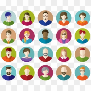 Set Of People Flat Icons By Vectorgirl - People Flat Icons Png Clipart