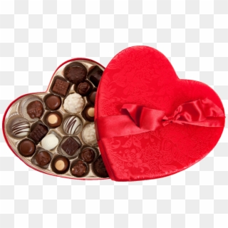 Svg Chocolate Transparent Heart Box - Box Of Chocolates Png Clipart