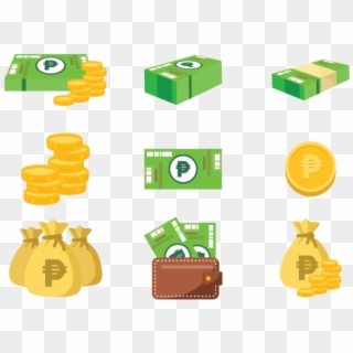 Peso Mexican Money Icons Vector - Money Icon Peso Clipart