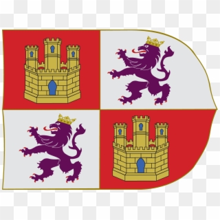 Estandarte De La Corona De Castilla - Spain Flag Middle Age Clipart