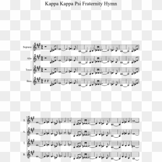 Kappa Kappa Psi Fraternity Hymn Sheet Music 1 Of 3 - California Dreaming Alto Sax Clipart