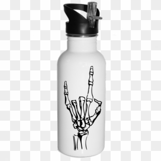Devil Horns Water Bottle Skull Metalhead - Water Bottle Clipart