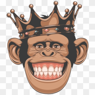 Chimpanzee Logo Monkey - Monkey Crown Clipart