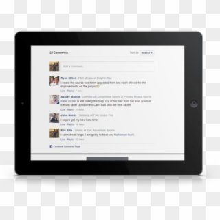 Fb Comments Ipad Med - Tablet Computer Clipart