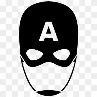 Captain America Mask Black And White Clipart