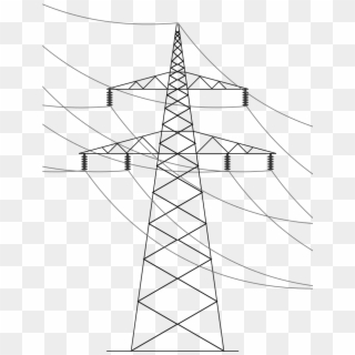 File - Power Line - Svg - Power Lines Drawing Clipart