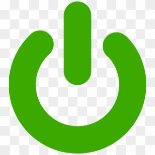Small - Green Power Button Png Clipart