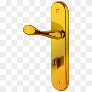 Gold Door Handle Png Clip Art - Security Transparent Png