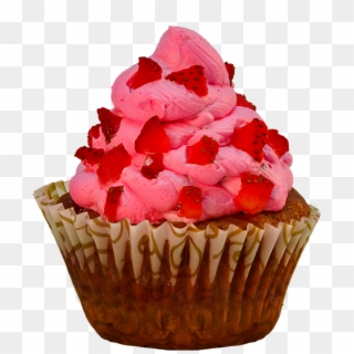 Strawberry-cupcake - Cupcake Clipart