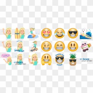 Share This Image - Emojis With Braces Clipart