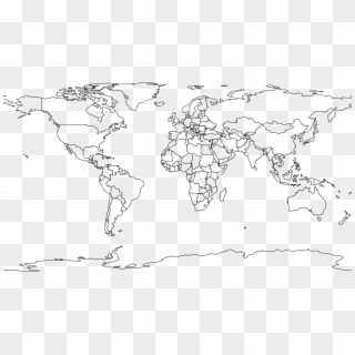 World - Objects - Countries - World Map Unlabeled Clipart