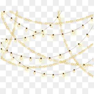 Pattern White Christmas Lights Creative Png File Hd - Chain Clipart
