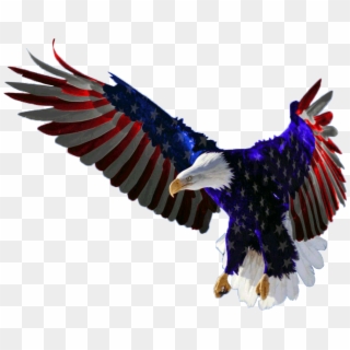 American Flag Eagle Png - Majestic American Bald Eagle Clipart
