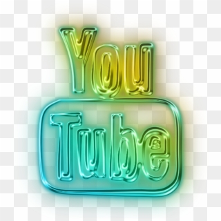 #youtube #logo #2010 #neon #led #blue #green #yellow - Youtube Logo Png Neon Clipart