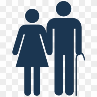 Retirement Icon 2 Shield Blue - Male Female Bathroom Door Signs Clipart