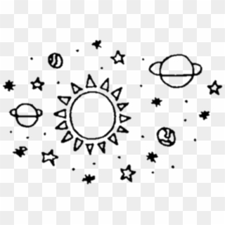 Sticker Space Black Tumblr Planets Stars Star Png Transparent Clipart