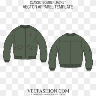 Bomber Jacket Template Clipart