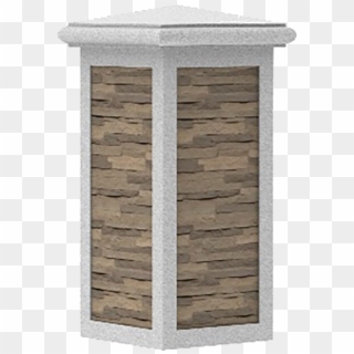 Stucco Columns With Faux Stone Inserts Clipart