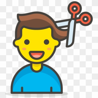 Man Getting Haircut Emoji Clipart