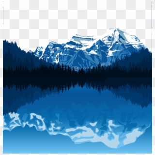 Mountain Vector Reflection - Landscape Mountains Clip Art - Png Download