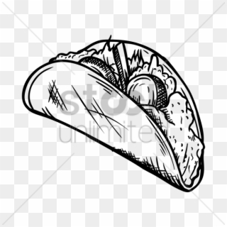 Drawn For Free - Taco Drawing Png Clipart