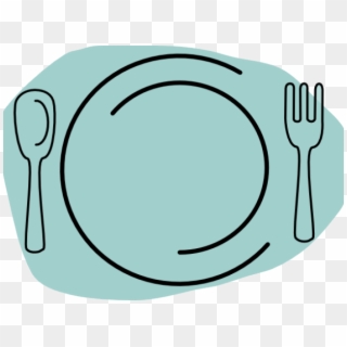 Cutlery Clipart Thanksgiving Dinner Plate - Dinner Clip Art - Png Download