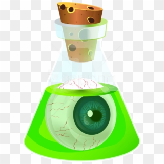 Free Png Download Halloween Poison Potion With Eyeball - Potion Png Clipart