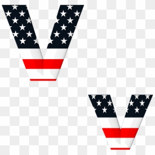 Letter Abc Alphabet - Letras Con La Bandera De Estados Unidos Clipart