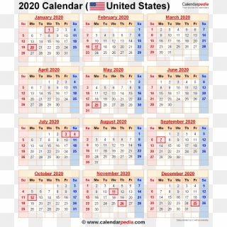 2020 Calendar Png Picture - 2019 Calendar Government Holidays Clipart