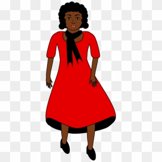 This Free Icons Png Design Of Red Dress In The Wind - Lady In Red Dress Clipart Transparent Png
