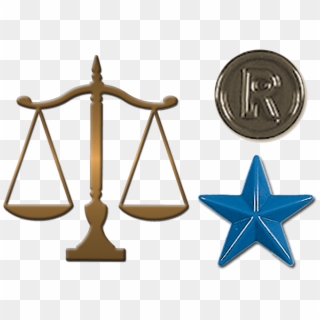 Scales Of Justice, Prismatic Star, Registered Mark Clipart