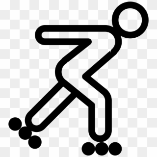 Roller Skating Icon - Rollerblading Png Clipart