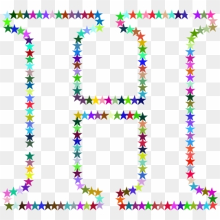 H Letter In Multi Stars Png Image Clipart