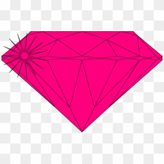 Diamond Cut Polished - Pink Diamond Clip Art - Png Download